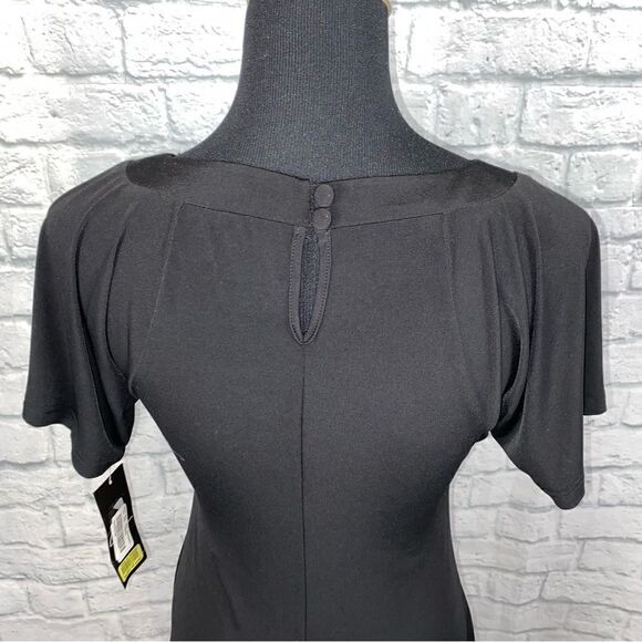 Calessa vneck short sleeve flowy mini dress with beads & jewels NWT sz S - Picture 4 of 11